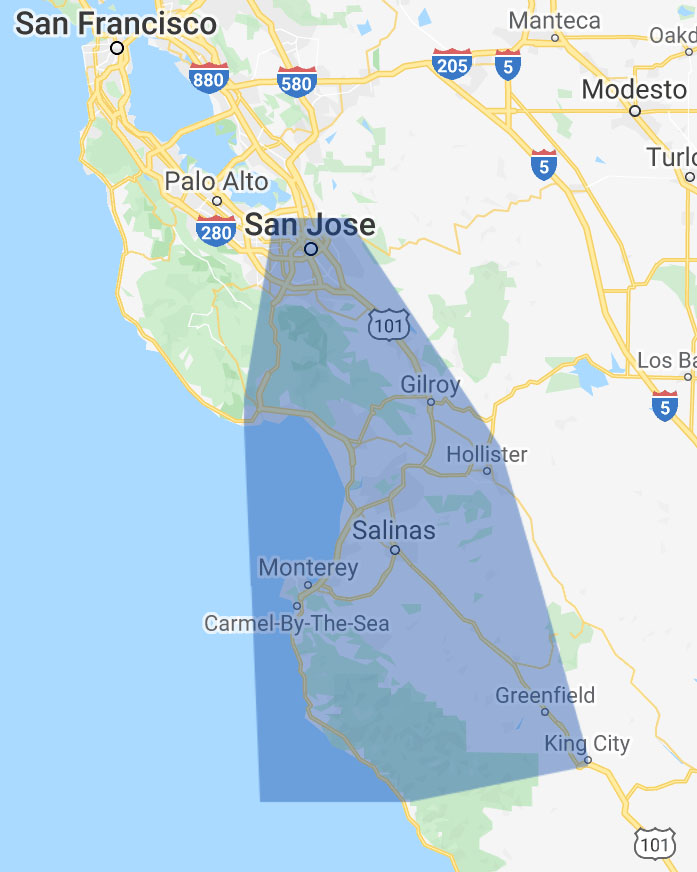 Santa Clara, Santa Cruz, San Benito and Monterey Counties
